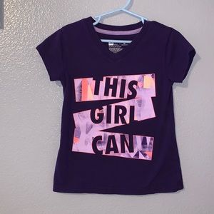 Xersion This Girl Can purple athletic shirt